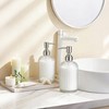 1PCS Glass Soap Dispenser with 304 Rust Proof Stainless Steel