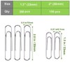 Vinaco Paper Clips Assorted Size 500 Pieces, 50mm Large Paper