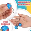Oudain 40 Pcs Colorful Globe Keychains Bulk, Planet Earth Ball