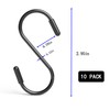10 Pack 3" Heavy Duty Vinyl Coated S-Hooks for Hanging
