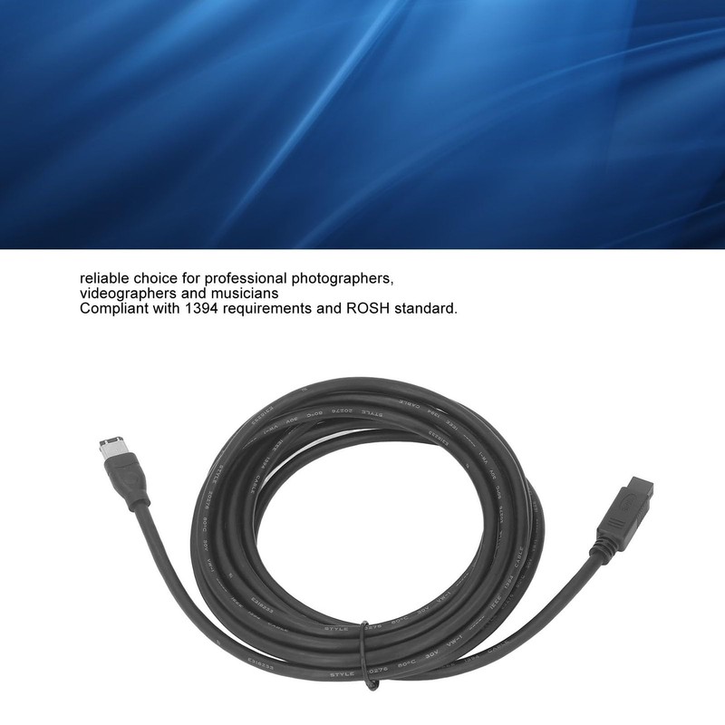 9 Pin to 6 Pin Male to Male IEEE1394 Firewire
