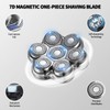 UPTARD Magnetic Head Shaver Replacement Heads 7 Double Ring Waterproof