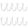 Faotup 10Pcs Wall Hooks J Hooks for Hanging Single Coat
