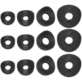 SG Store Pack of 100 Bushings Spacers Round Pipe Washers M6 M8 Black Plastic Curved Washers Plastic Spacer Sleeves Round Pipe Seals for Furniture Feet
