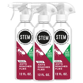 Stem Kills Ants, Roaches And Flies: Plant-Based Active Ingredient Bug Spray, Botanical Insecticide For Indoor And Outdoor Use; 12 fl oz (Pack Of 3)