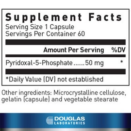 Douglas Laboratories Pyridoxal-5-Phosphate (50 mg.) | Vitamin B6 to Support Neurological Health and Cardiovascular System | 60 Capsules