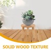 Milisten Wood Stool Plant Table, MidCentury Plant Stand Tall Holder