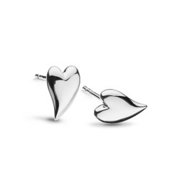 Kit Heath Sterling Silver Desire Kiss Mini Heart Stud Earrings