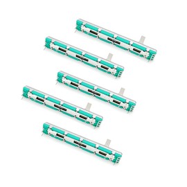 JZK 5 PCS 75mm B103 10K Ohm Slide Potentiometer Double Linear 10K Electronic Potentiometer, 10K Mixer Fader B10K Double Straight Slide Potentiometer B103