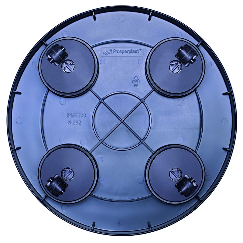 Round Rolling Plant Caddy with Edge and Hidden Wheels, Heavy