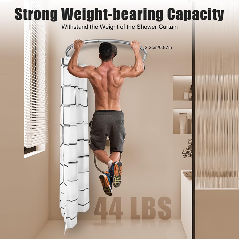 U Shaped Shower Curtain Rod Adjustable Stainless Steel U Shape