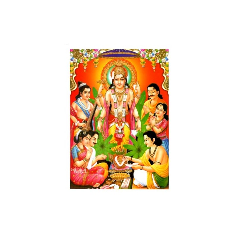 Sri Satyanarayan Pooja Puja Religious Poster (Satyanarayan Ji)
