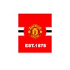 FOCO Man Utd Core Stripe Sherpa Plush Blanket
