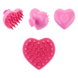 EXPRESSIONS Scalp Massager – 1pc Pink Heart Shaped Scalp Massaging Tool to Rejuvenate Scalp & Hair Follicles, Ergonomic Design Silicone Scalp Scrubber for Everyday Scalp Care