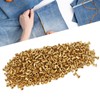 500Pcs Hollow Rivets Through Hole Copper Hollow Rivets Grommets Double
