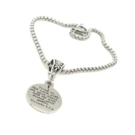 Trust In The Lord Proverbs 3 5 and 6 Charm Bracelet, Scripture Gifts, The Lord Will Direct Your Path, Christian Faith, Graduation Gift