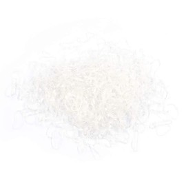 400 Pcs Elastic Bands Jumbo Large Size - Strong, Stretchy, Reusable Multi-Purpose Hair Ties for Hair, Crafts, and More (Clear Transparent - 4 Packs of 100 Pcs)