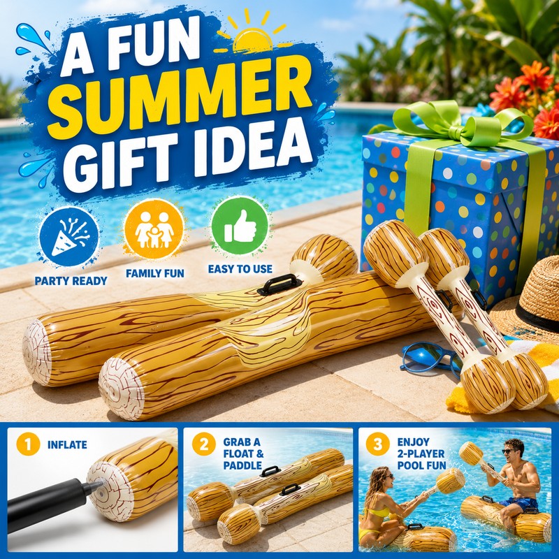 Two-Player Inflatable Pool Float for Summer Games – PVC Row