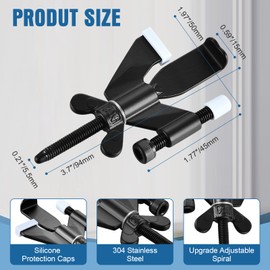 Portable Door Lock for Travel, Hotel Door Locks for Traveler - Perfect for Travel, Hotels, Home Apartment College which Added Door Security from Inside (2, Black)