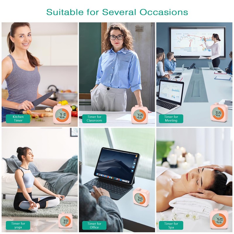 ORIA Digital Visual Timer, 60-Minute Pomodoro Timer with LCD Screen,