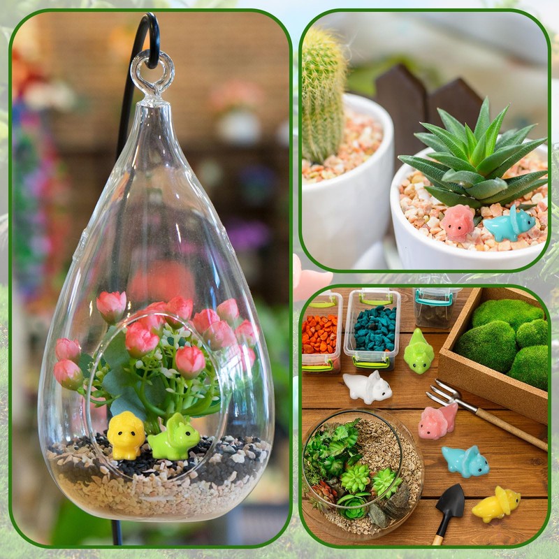 Liliful Mini Resin Dinosaur Figures Small Dinosaur Tiny Dinosaur for