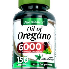 FITO MEDICS Lab - Oregano Oil - 4000 mg per Serving, -150- Oregano Oil Capsules -Pure- Oil of Oregano - Ultra high Absorption.-                       