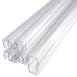 Brilliant Brand Lighting 24 Inch x 1/2 Inch Rope Light Mounting Track - Clear PVC Channel (10 Pack) - 12/120 Volt - Indoor/Outdoor