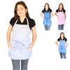 Grey Apron for women with pockets. Server aprons with 3