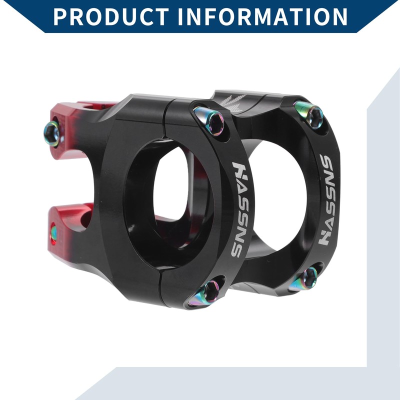 Hihaha Bike Stem/Short Handlebar Adjustable Stem/for Bike/ 1Pcs Red Black