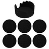 Silicone Coasters with Holder, Black