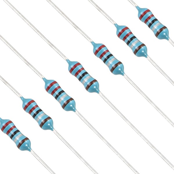 YOKIVE 100pcs 2.2 Ohm Resistor, 1/4W (0.25W) Metal Film Fixed