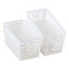 Buyitt Plastic Small Office Desktop Baskets, Set of 6 Rectangular
