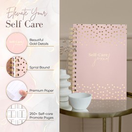 Daily Self Care Journal for Women - A5, Wellness Journal with Prompts - Goal Journal for Happiness,Mindfulness,Productivity & Personal Development - Reduce Stress & Improve Mental Health - Pink