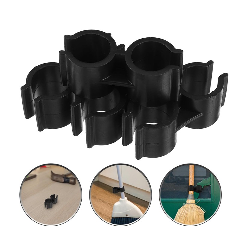 PRETYZOOM Pack of 4 Double Clamps Pipe Clamps PVC Plastic