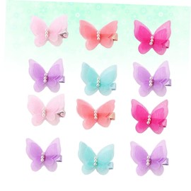 Ipetboom 12pcs Creative Hair Accessories Bowknot Clips Pearl Hair Bows Clips for Boy Girl