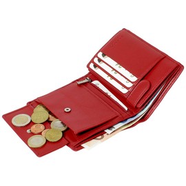 Branco Leather Women's Purse Black / Red / Taupe / Berry / Blue / Olive, Very High Quality, Portrait Format, red