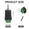 sourcing map 8Pcs RCA Cable Solderless Adapter, Audio/Video Speaker Wire
