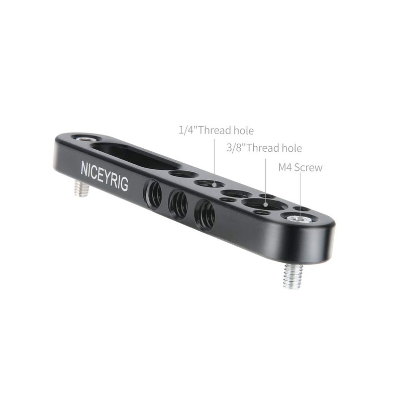 NICEYRIG Multifunctional Mounting Plate, Cheese Bar with 1/4" 3/8" Thread