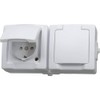 Kopp Nautic Double Protective Contact Socket with Hinged Lid and