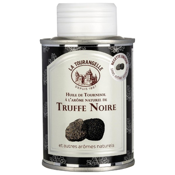 La Tourangelle Sunflower Oil with Black Truffle Naurel Aroma 125ml - Premium Oil - Ideal for New Year Parties - Tuber Melanosporum