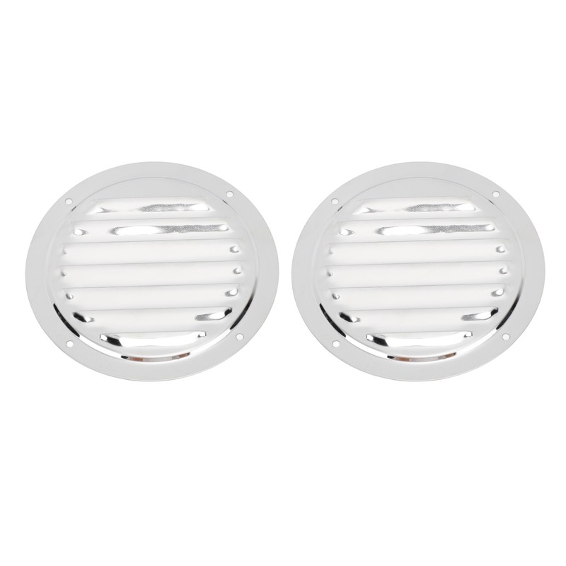 2PCS Round Louvered Air Vent Stainless Steel Marine Grade Rainproof
