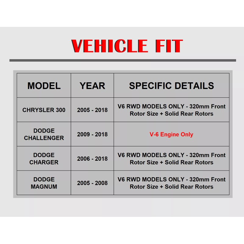 AutopartsMAXonline Front Drilled Brake Rotors Pads Kit for Dodge Charger