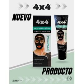 Mascarilla Negra 4x4 Profesional Limpieza Profunda 120 Todo Tipo Piel