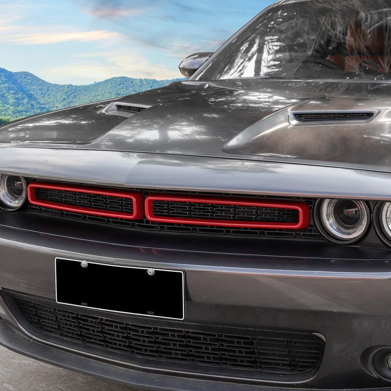 PDKLIN for Challenger Front Grill Mesh Grille Inserts Trim Cover