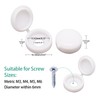 BUXIMN 150pcs Plastic Hinged Screw Covers Caps, Flolding Screw Cap