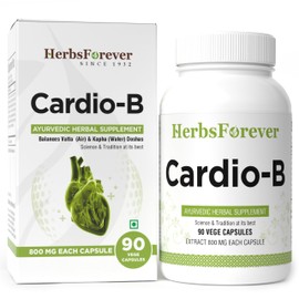 Herbsforever Cardio-B Ayurvedic Herbal Supplement 90 Vege Capsules 800 Mg Each