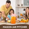 Mihlapi Glass Pitcher with Lid, 64 OZ Mason Jar Pitcher