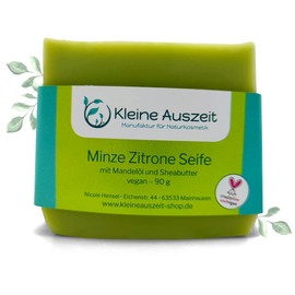 Mint Lemon Soap, Shower Soap, Vegan, No Palm Oil, Handmade Natural Soap by Kleine Auszeit Manufaktur