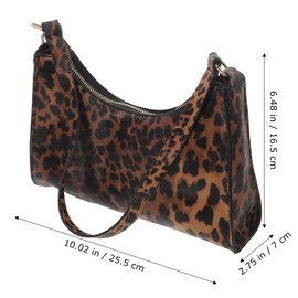 Holibanna Underarm Bag Wallet Crossbody Bags for Women Leopard Shoulder Bag Ladies Hand Bags Leopard Print Bag Leopard PU Leather Handbag Women's Zipper One Shoulder
