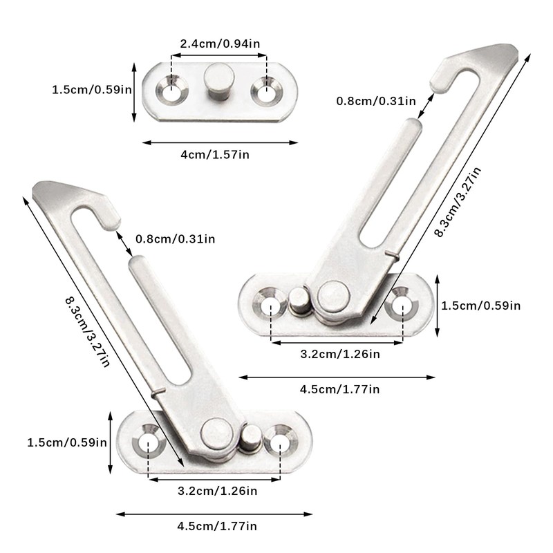 4 Pcs Window Limiter, Casement Stopper Window Limiter Stainless Steel